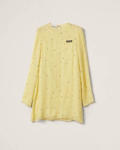 miu miu dress yellow|Yellow Miu Miu Dresses for Women .